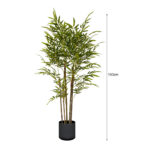 6-SOGA 2X 150cm Lucky Bamboo Tree Bambusa Vulgaris Artificial Plant w/ 7 Branches Home Accent Decor