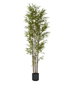 1-SOGA 210cm Lucky Bamboo Tree Bambusa Vulgaris Artificial Plant w/ 7 Branches Home Accent Decor