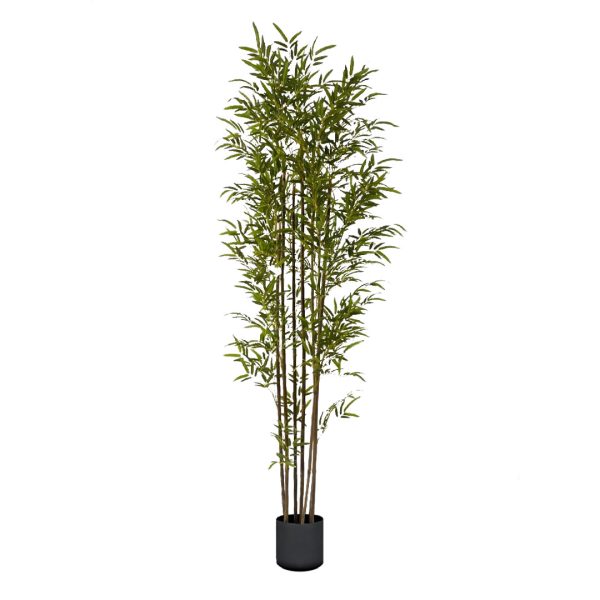 1-SOGA 210cm Lucky Bamboo Tree Bambusa Vulgaris Artificial Plant w/ 7 Branches Home Accent Decor