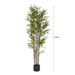 6-SOGA 2X 210cm Lucky Bamboo Tree Bambusa Vulgaris Artificial Plant w/ 7 Branches Home Accent Decor