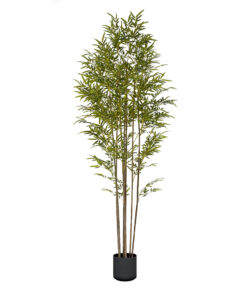 1-SOGA 240cm Lucky Bamboo Tree Bambusa Vulgaris Artificial Plant w/ 7 Branches Home Accent Decor