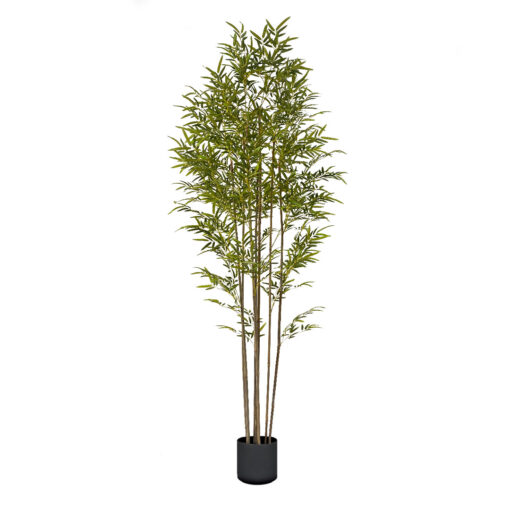 1-SOGA 240cm Lucky Bamboo Tree Bambusa Vulgaris Artificial Plant w/ 7 Branches Home Accent Decor