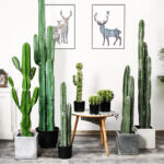 7-SOGA 105cm Green Artificial Indoor Cactus Tree Fake Plant Simulation Decorative 6 Heads