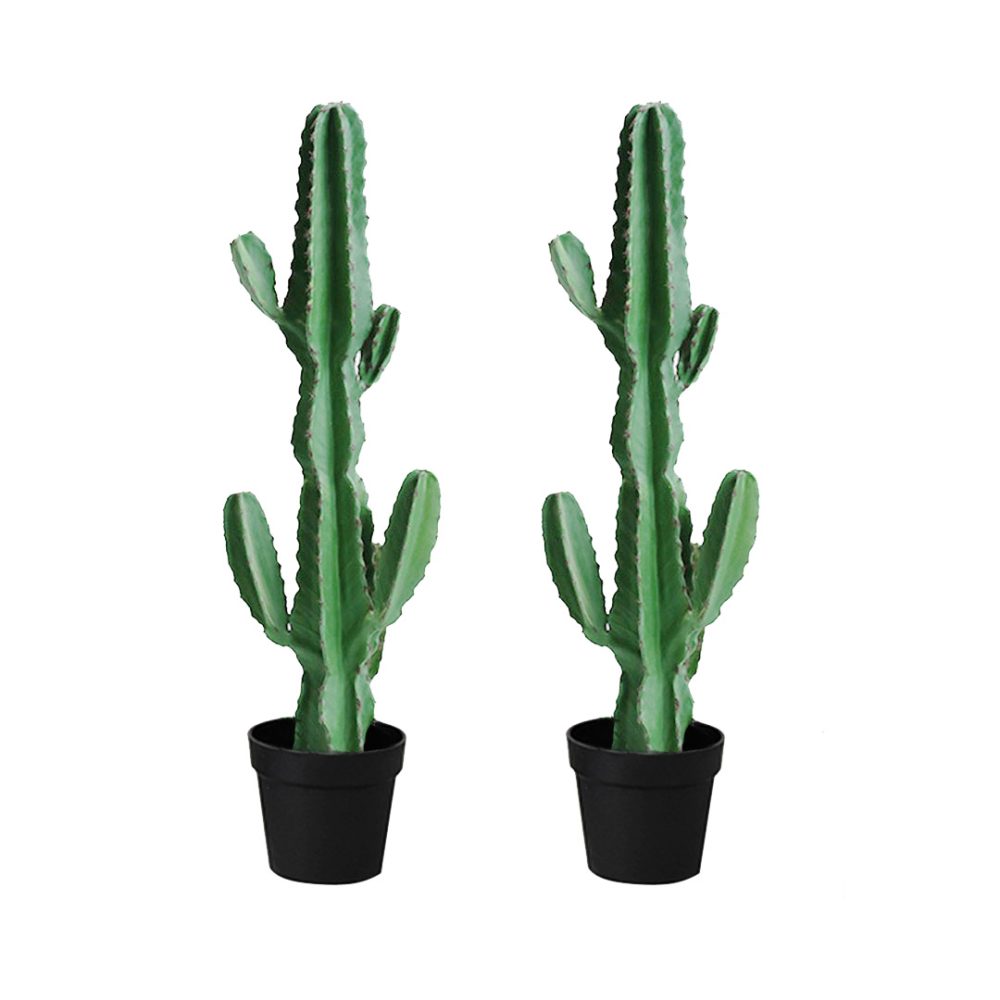 1-SOGA 2X 105cm Green Artificial Indoor Cactus Tree Fake Plant Simulation Decorative 6 Heads