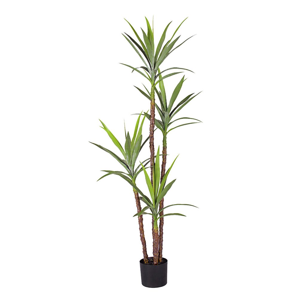 1-SOGA 180cm Artificial Natural Green Dracaena Yucca Tree Fake Tropical Indoor Plant Home Office Decor