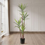 3-SOGA 180cm Artificial Natural Green Dracaena Yucca Tree Fake Tropical Indoor Plant Home Office Decor