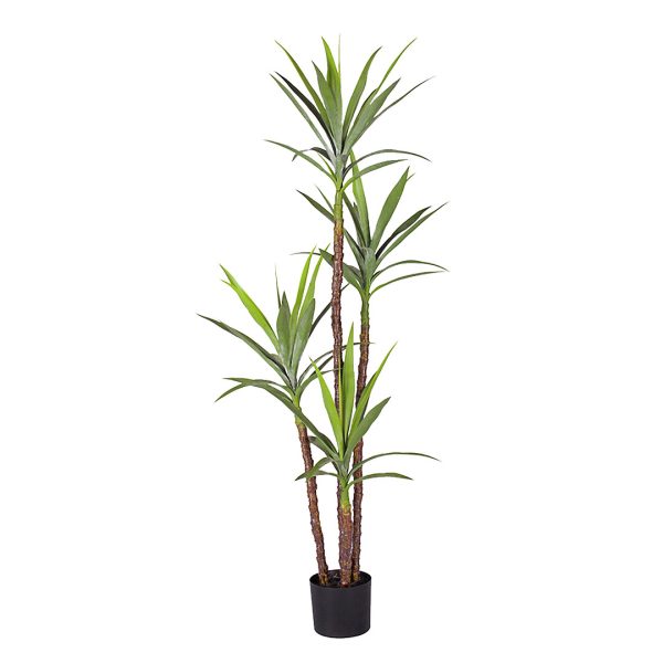 1-SOGA 180cm Artificial Natural Green Dracaena Yucca Tree Fake Tropical Indoor Plant Home Office Decor
