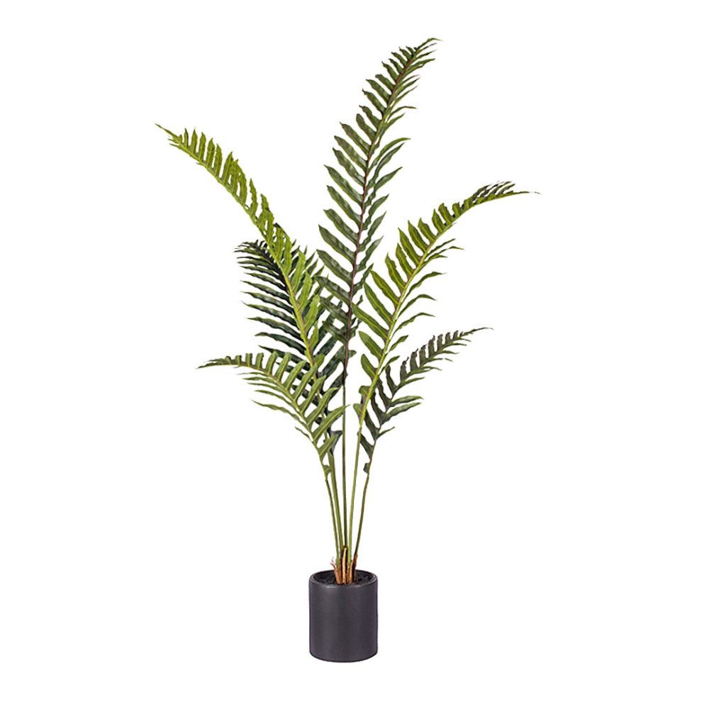 1-SOGA 150cm Artificial Green Rogue Hares Foot Fern Tree Fake Tropical Indoor Plant Home Office Decor
