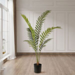 3-SOGA 150cm Artificial Green Rogue Hares Foot Fern Tree Fake Tropical Indoor Plant Home Office Decor