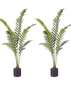 1-SOGA 2X 150cm Artificial Green Rogue Hares Foot Fern Tree Fake Tropical Indoor Plant Home Office Decor
