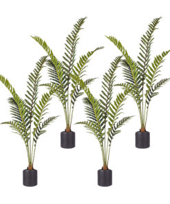 1-SOGA 4X 150cm Artificial Green Rogue Hares Foot Fern Tree Fake Tropical Indoor Plant Home Office Decor
