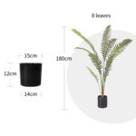 2-SOGA 180cm Artificial Green Rogue Hares Foot Fern Tree Fake Tropical Indoor Plant Home Office Decor