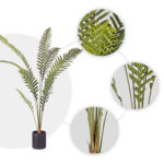 4-SOGA 180cm Artificial Green Rogue Hares Foot Fern Tree Fake Tropical Indoor Plant Home Office Decor
