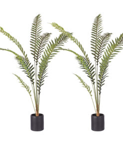 1-SOGA 2X 180cm Artificial Green Rogue Hares Foot Fern Tree Fake Tropical Indoor Plant Home Office Decor