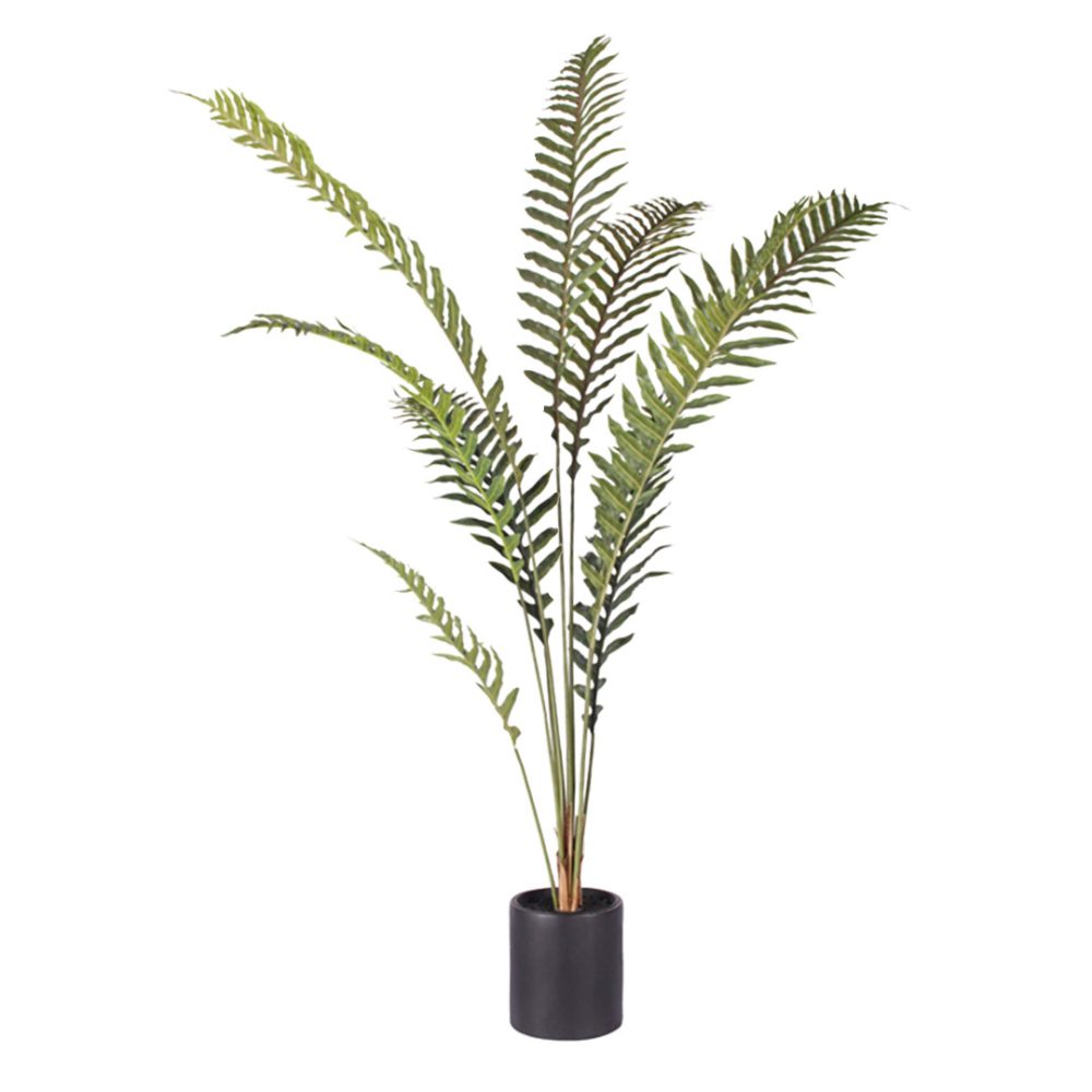 1-SOGA 210cm Artificial Green Rogue Hares Foot Fern Tree Fake Tropical Indoor Plant Home Office Decor