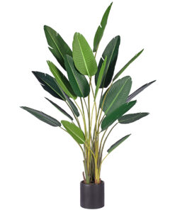 1-SOGA 245cm Artificial Giant Green Birds of Paradise Tree Fake Tropical Indoor Plant Home Office Decor