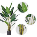 4-SOGA 245cm Artificial Giant Green Birds of Paradise Tree Fake Tropical Indoor Plant Home Office Decor