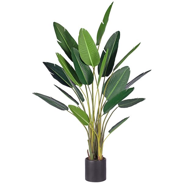 1-SOGA 245cm Artificial Giant Green Birds of Paradise Tree Fake Tropical Indoor Plant Home Office Decor
