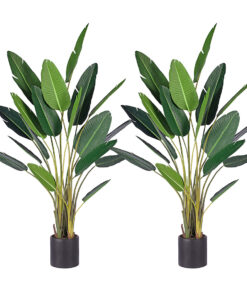 1-SOGA 2X 245cm Artificial Giant Green Birds of Paradise Tree Fake Tropical Indoor Plant Home Office Decor