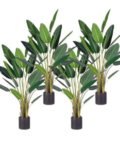 1-SOGA 4X 245cm Artificial Giant Green Birds of Paradise Tree Fake Tropical Indoor Plant Home Office Decor