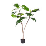 1-SOGA 120cm Artificial Natural Green Split-Leaf Philodendron Tree Fake Tropical Indoor Plant Home Office Decor