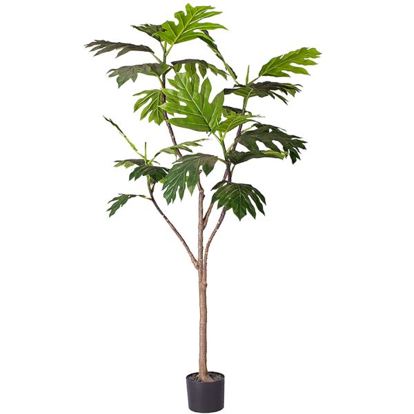1-SOGA 180cm Artificial Natural Green Split-Leaf Philodendron Tree Fake Tropical Indoor Plant Home Office Decor