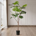 3-SOGA 2X 180cm Artificial Natural Green Split-Leaf Philodendron Tree Fake Tropical Indoor Plant Home Office Decor