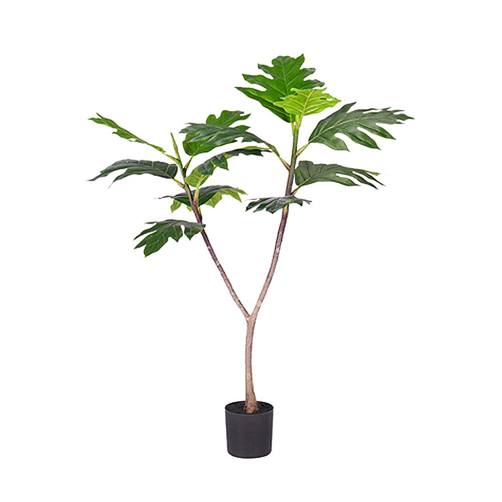 1-SOGA 90cm Artificial Natural Green Split-Leaf Philodendron Tree Fake Tropical Indoor Plant Home Office Decor