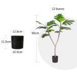 2-SOGA 2X 90cm Artificial Natural Green Split-Leaf Philodendron Tree Fake Tropical Indoor Plant Home Office Decor
