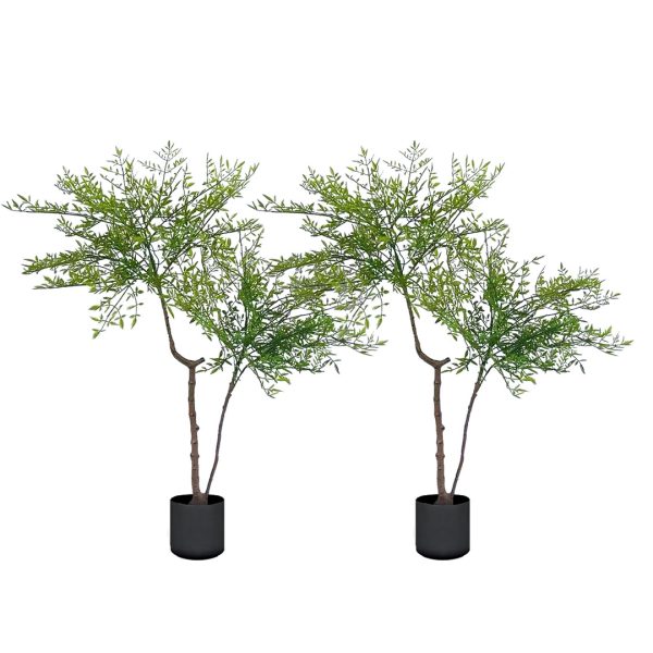 1-SOGA 2X 120cm Nandina Heavenly Bamboo Tree Artificial Plant Home Accent Decor