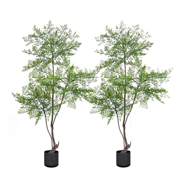 1-SOGA 2X 150cm Nandina Heavenly Bamboo Tree Artificial Plant Home Accent Decor