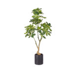 1-SOGA 120cm Artificial Natural Green Schefflera Dwarf Umbrella Tree Fake Tropical Indoor Plant Home Office Decor