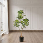 3-SOGA 120cm Artificial Natural Green Schefflera Dwarf Umbrella Tree Fake Tropical Indoor Plant Home Office Decor