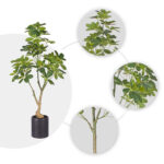 4-SOGA 120cm Artificial Natural Green Schefflera Dwarf Umbrella Tree Fake Tropical Indoor Plant Home Office Decor