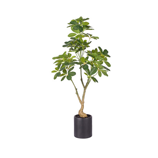 1-SOGA 120cm Artificial Natural Green Schefflera Dwarf Umbrella Tree Fake Tropical Indoor Plant Home Office Decor