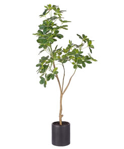 1-SOGA 160cm Artificial Natural Green Schefflera Dwarf Umbrella Tree Fake Tropical Indoor Plant Home Office Decor