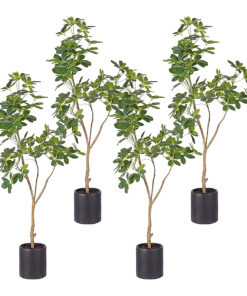 1-SOGA 4X 160cm Artificial Natural Green Schefflera Dwarf Umbrella Tree Fake Tropical Indoor Plant Home Office Decor