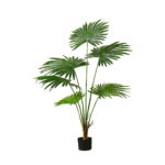1-SOGA 120cm Artificial Natural Green Fan Palm Tree Fake Tropical Indoor Plant Home Office Decor