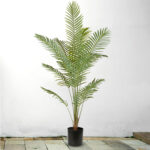 3-SOGA 2X 210cm Green Artificial Indoor Rogue Areca Palm Tree Fake Tropical Plant Home Office Decor
