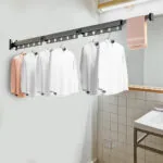 3-SOGA 2X 127.5cm Wall-Mounted Clothing Dry Rack Retractable Space-Saving Foldable Hanger
