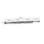 4-SOGA 2X 127.5cm Wall-Mounted Clothing Dry Rack Retractable Space-Saving Foldable Hanger
