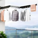 5-SOGA 2X 127.5cm Wall-Mounted Clothing Dry Rack Retractable Space-Saving Foldable Hanger