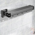 7-SOGA 2X 127.5cm Wall-Mounted Clothing Dry Rack Retractable Space-Saving Foldable Hanger