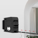 5-SOGA 160mm Wall-Mounted Clothes Line Dry Rack Retractable Space-Saving Foldable Hanger Black