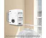 2-SOGA 160mm Wall-Mounted Clothes Line Dry Rack Retractable Space-Saving Foldable Hanger White