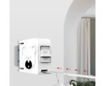 5-SOGA 160mm Wall-Mounted Clothes Line Dry Rack Retractable Space-Saving Foldable Hanger White