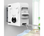 6-SOGA 160mm Wall-Mounted Clothes Line Dry Rack Retractable Space-Saving Foldable Hanger White