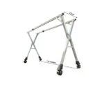 4-SOGA 1.6m Portable Standing Clothes Drying Rack Foldable Space-Saving Laundry Holder with Wheels