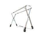 4-SOGA 2X 2.0m Portable Standing Clothes Drying Rack Foldable Space-Saving Laundry Holder with Wheels