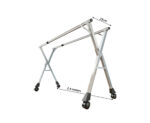 4-SOGA 2.4m Portable Standing Clothes Drying Rack Foldable Space-Saving Laundry Holder with Wheels